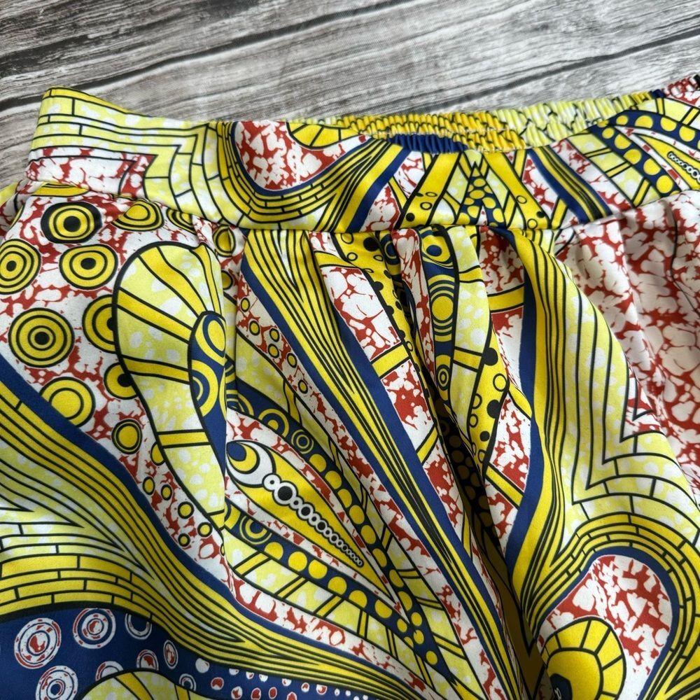 Women’s Plus Paisley Satin Midi Skirt Elastic Waist Pockets Size XXL - Picture 4 of 10